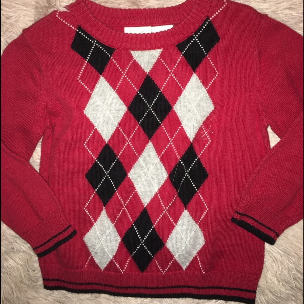 ❤️  Red, gray, and black Argil sweater  ❤️